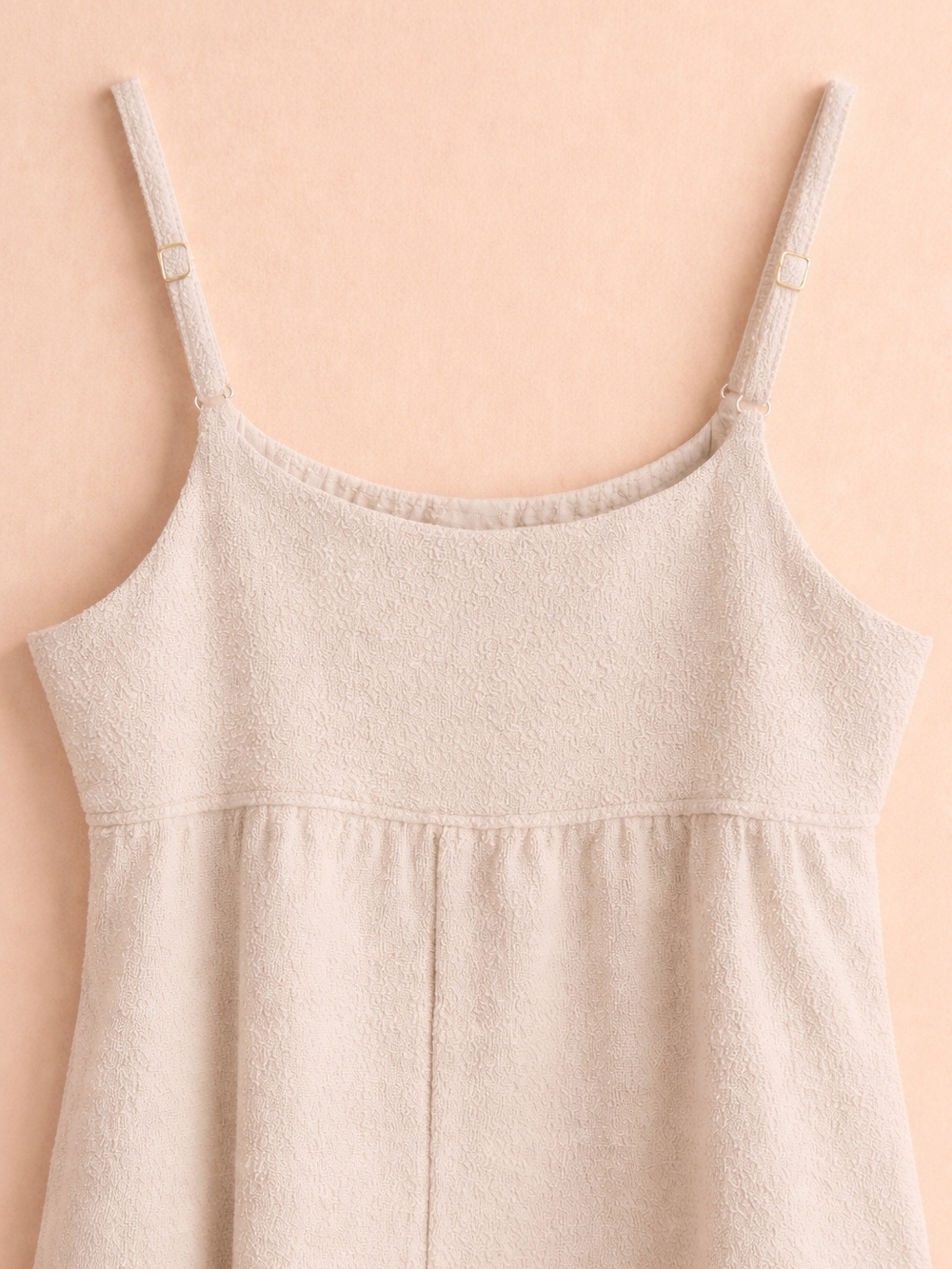 Sadie & Sage Cream Textured Button Front Romper Boho Neutral Flowy L - Picture 5 of 12